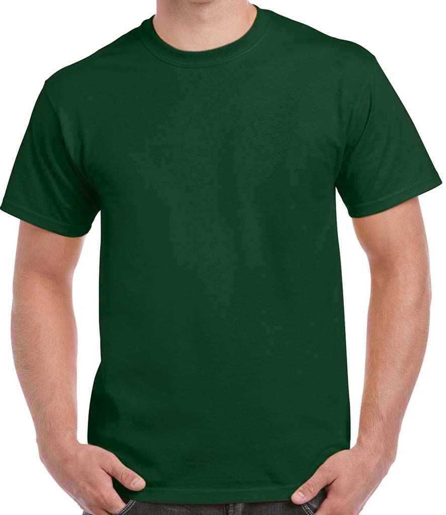 Gildan Hammer Heavyweight T-Shirt in Sport Dark Green by Gildan — Custom branded clothing by Print Press, featuring premium embroidery produced in our specialist print lab in the UK.