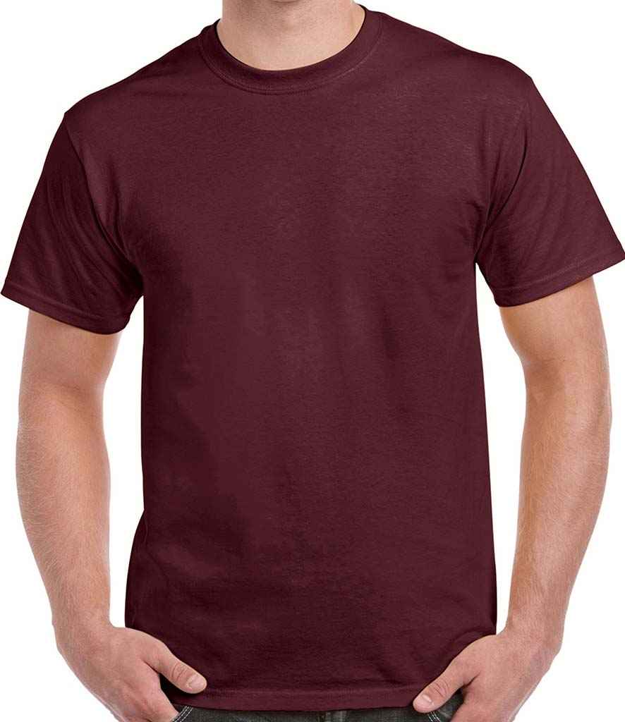 Gildan Hammer Heavyweight T-Shirt in Sport Dark Maroon by Gildan — Custom branded clothing by Print Press, featuring premium embroidery produced in our specialist print lab in the UK.