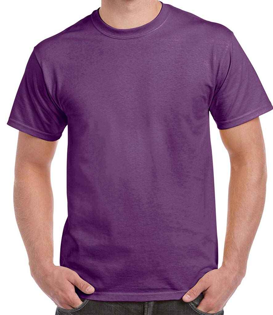 Gildan Hammer Heavyweight T-Shirt in Sport Purple by Gildan — Custom branded clothing by Print Press, featuring premium embroidery produced in our specialist print lab in the UK.