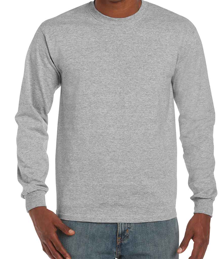 Gildan Hammer Heavyweight Long Sleeve T-Shirt in by Gildan — Custom branded clothing by Print Press, featuring premium embroidery produced in our specialist print lab in the UK.