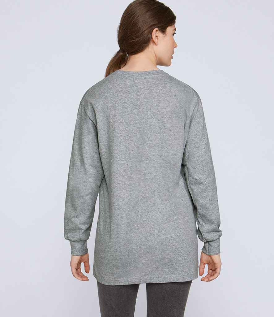 Gildan Hammer Heavyweight Long Sleeve T-Shirt in Sport Grey by Gildan — Custom branded clothing by Print Press, featuring premium embroidery produced in our specialist print lab in the UK.