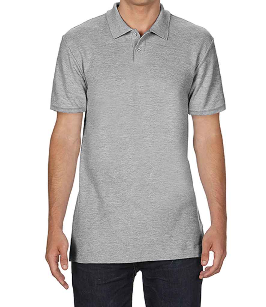 Gildan SoftStyle Double Pique Polo Shirt in by Gildan — Custom branded clothing by Print Press, featuring premium embroidery produced in our specialist print lab in the UK.