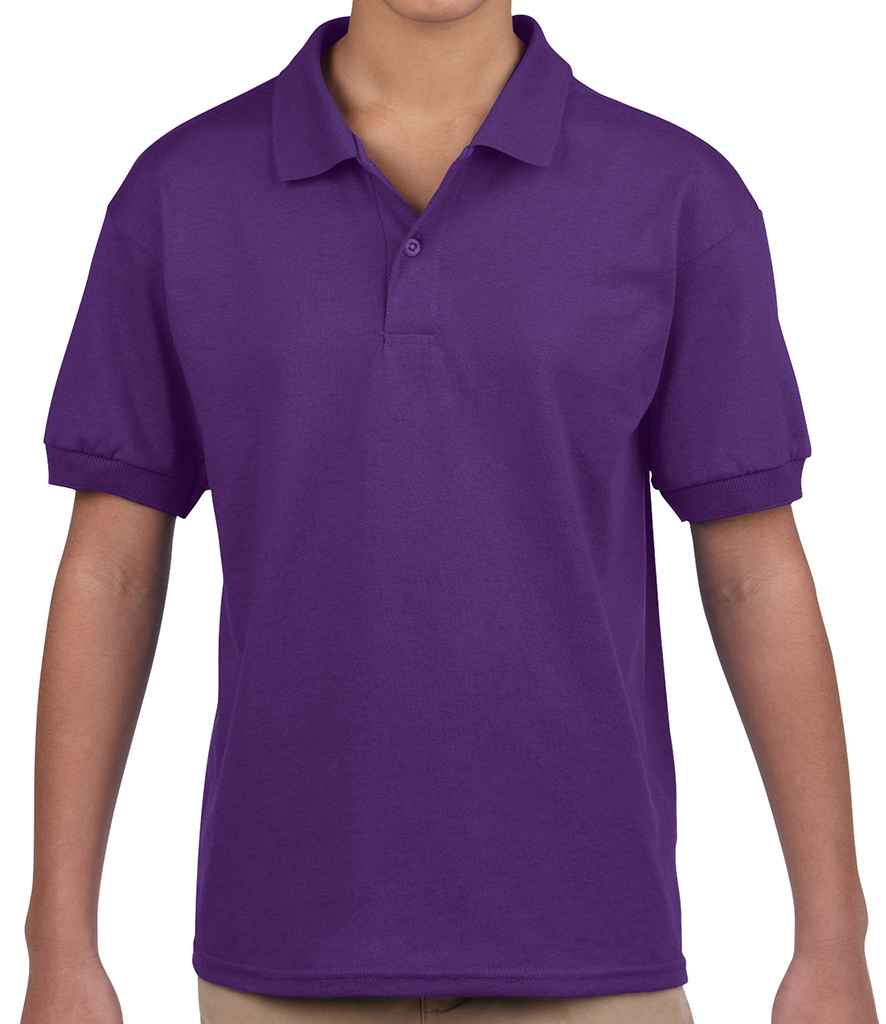 Gildan Kids DryBlend Jersey Polo Shirt in by Gildan — Custom branded clothing by Print Press, featuring premium embroidery produced in our specialist print lab in the UK.