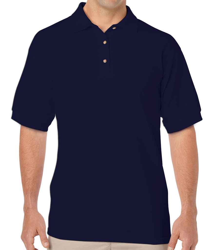 Gildan DryBlend Jersey Polo Shirt in Navy by Gildan — Custom branded clothing by Print Press, featuring premium embroidery produced in our specialist print lab in the UK.