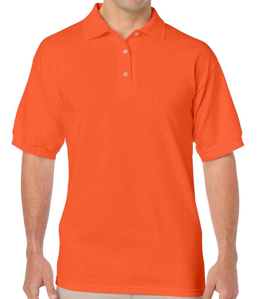 Gildan DryBlend Jersey Polo Shirt in Orange by Gildan — Custom branded clothing by Print Press, featuring premium embroidery produced in our specialist print lab in the UK.