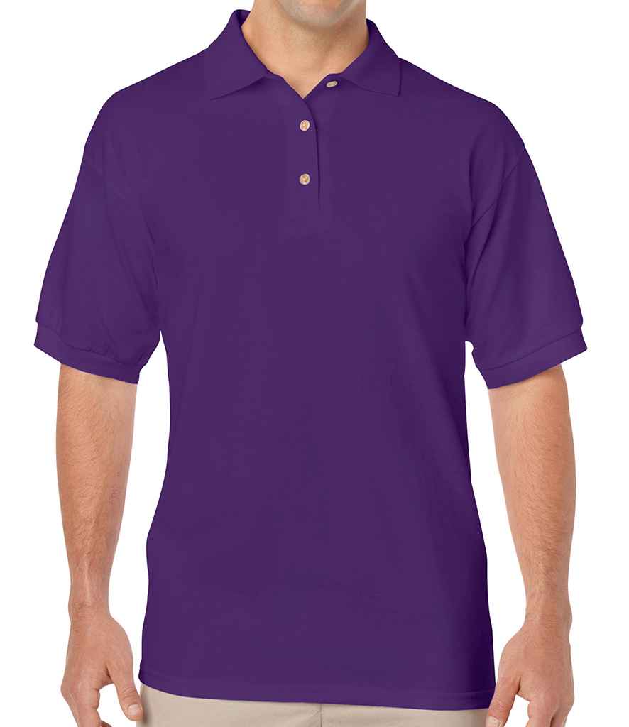 Gildan DryBlend Jersey Polo Shirt in Purple by Gildan — Custom branded clothing by Print Press, featuring premium embroidery produced in our specialist print lab in the UK.