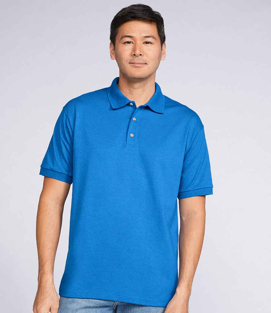 Gildan DryBlend Jersey Polo Shirt in Royal Blue by Gildan — Custom branded clothing by Print Press, featuring premium embroidery produced in our specialist print lab in the UK.