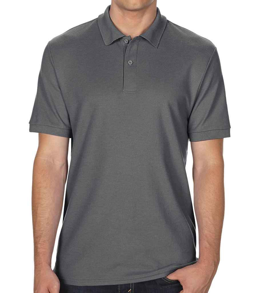 Gildan DryBlend Double Pique Polo Shirt in Charcoal by Gildan — Custom branded clothing by Print Press, featuring premium embroidery produced in our specialist print lab in the UK.