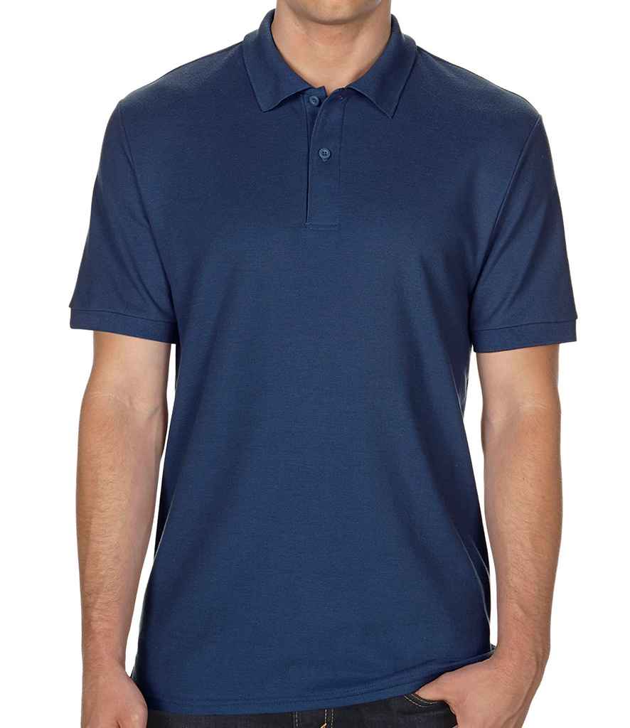 Gildan DryBlend Double Pique Polo Shirt in Navy by Gildan — Custom branded clothing by Print Press, featuring premium embroidery produced in our specialist print lab in the UK.