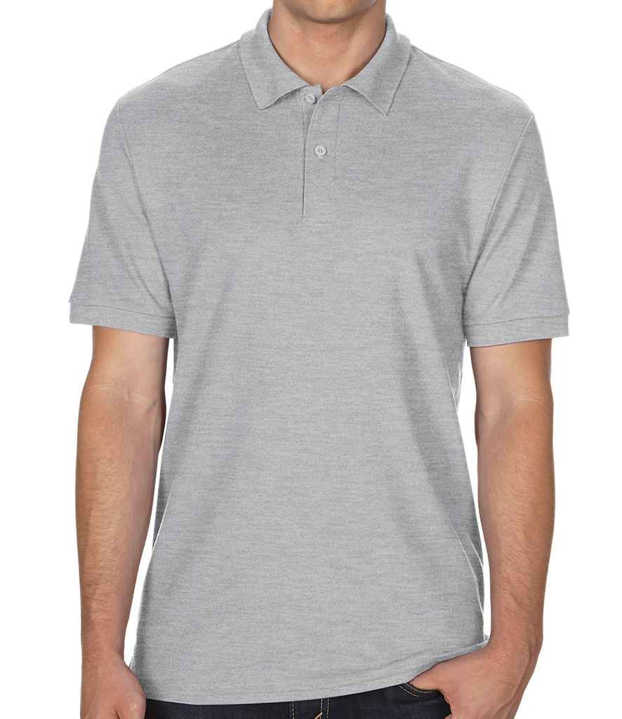 Gildan DryBlend Double Pique Polo Shirt in Sport Grey by Gildan — Custom branded clothing by Print Press, featuring premium embroidery produced in our specialist print lab in the UK.