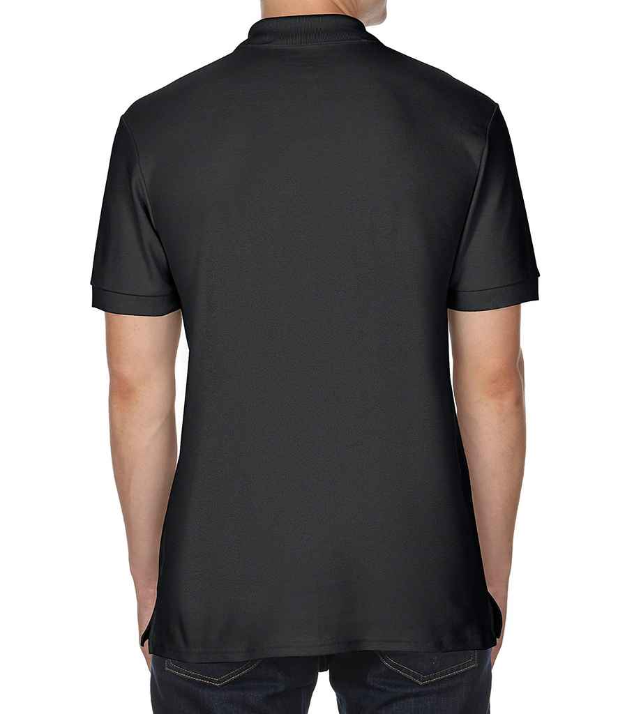 Gildan Premium Cotton Double Pique Polo Shirt in by Gildan — Custom branded clothing by Print Press, featuring premium embroidery produced in our specialist print lab in the UK.