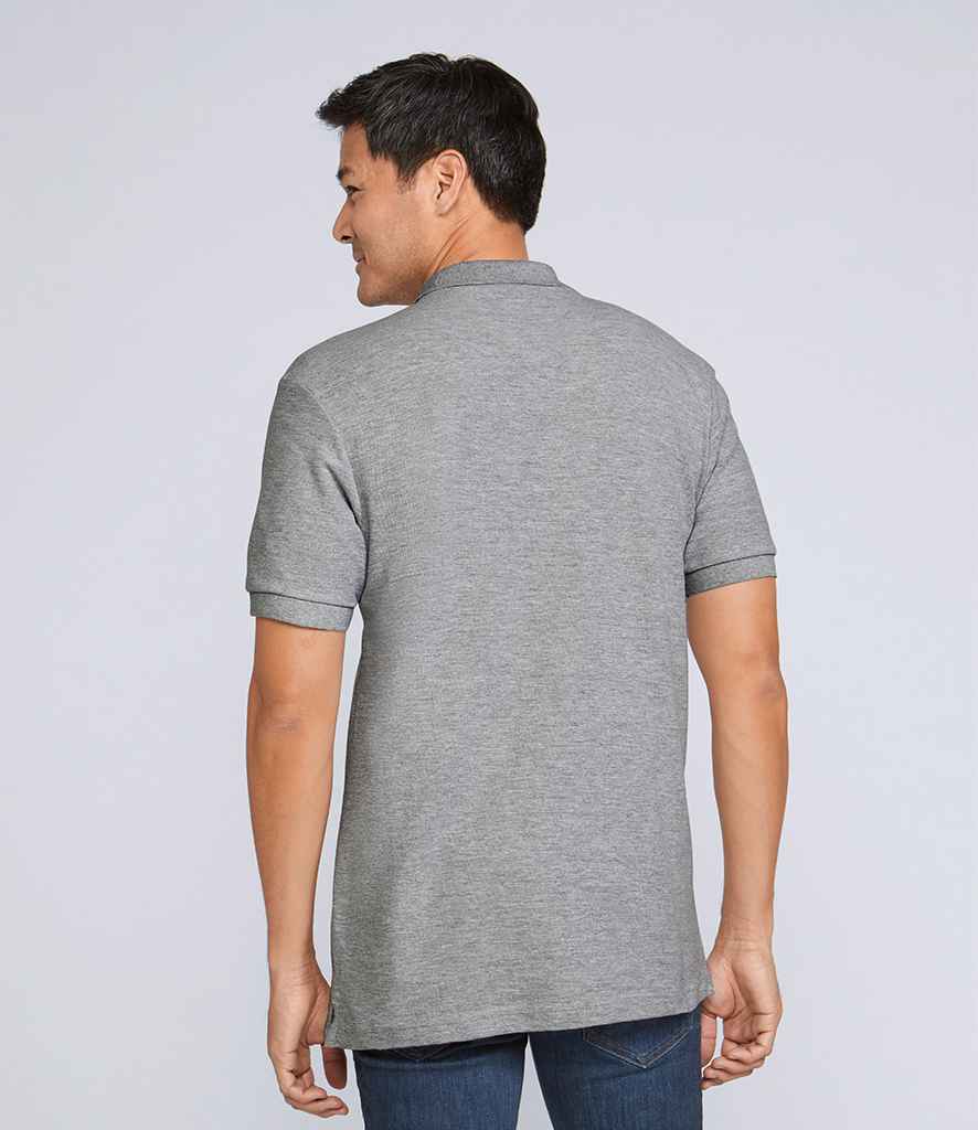 Gildan Premium Cotton Double Pique Polo Shirt in by Gildan — Custom branded clothing by Print Press, featuring premium embroidery produced in our specialist print lab in the UK.
