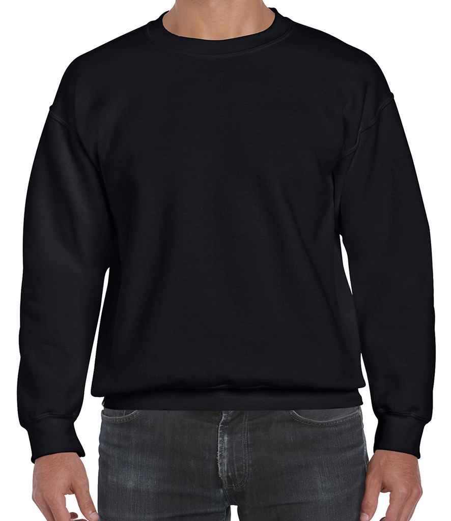 Gildan DryBlend Sweatshirt in Black by Gildan — Custom branded clothing by Print Press, featuring premium embroidery produced in our specialist print lab in the UK.