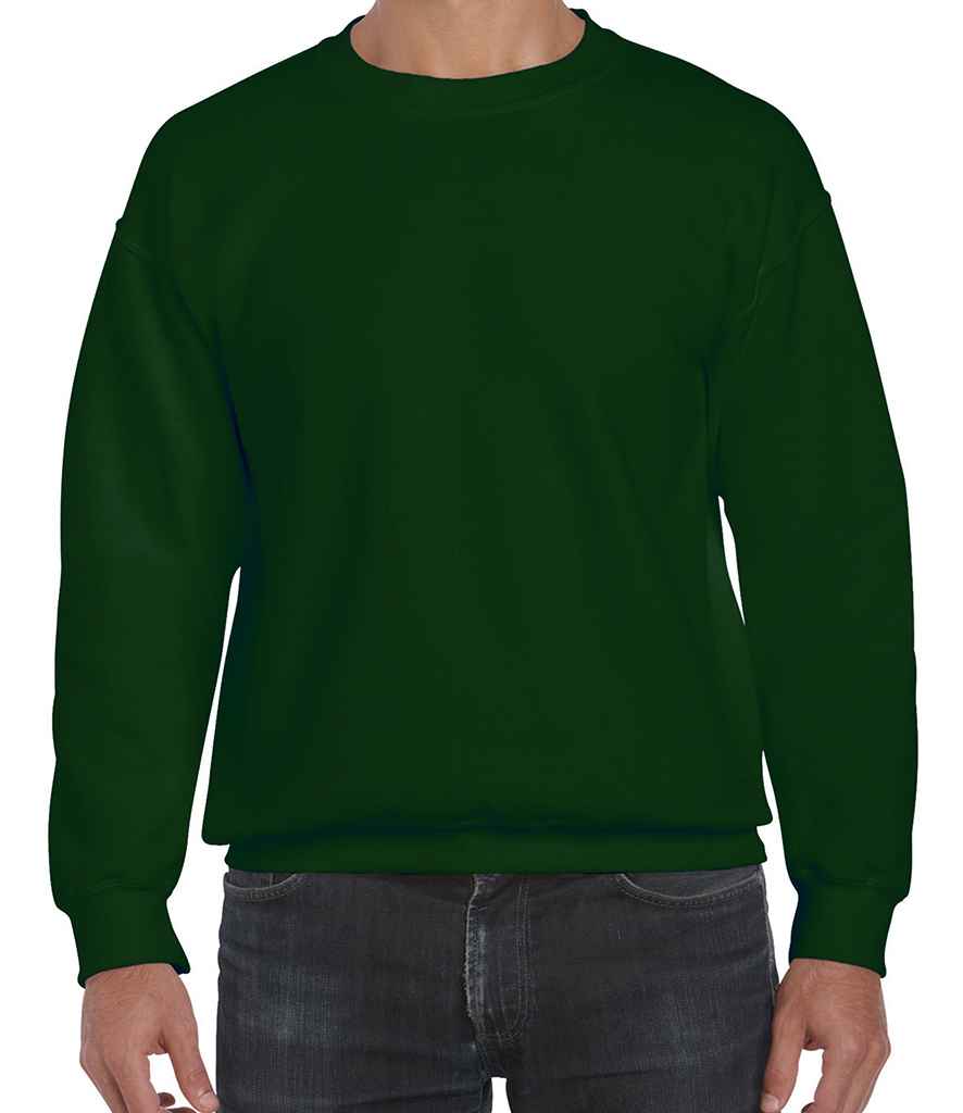 Gildan DryBlend Sweatshirt in Forest Green by Gildan — Custom branded clothing by Print Press, featuring premium embroidery produced in our specialist print lab in the UK.