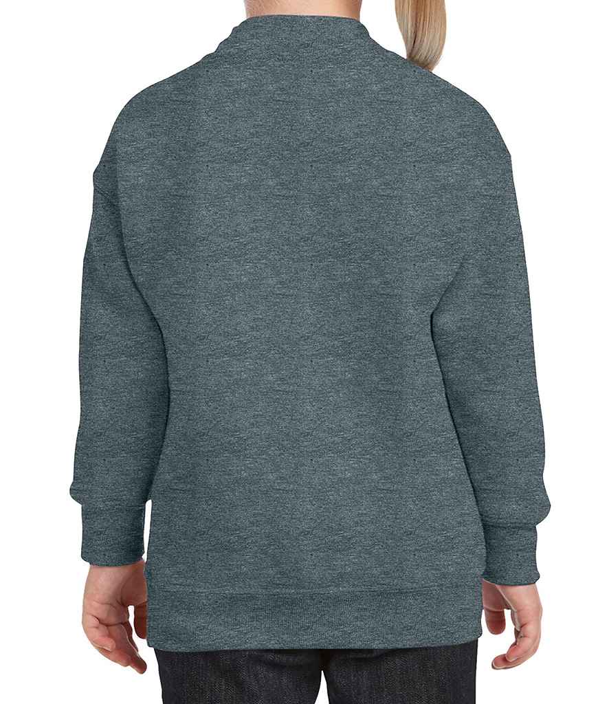 Gildan Kids Heavy Blend Drop Shoulder Sweatshirt in by Gildan — Custom branded clothing by Print Press, featuring premium embroidery produced in our specialist print lab in the UK.