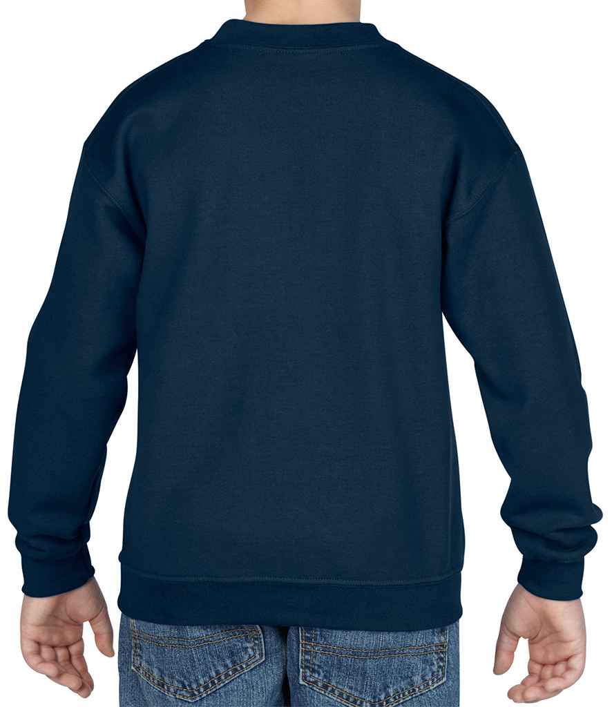 Gildan Kids Heavy Blend Drop Shoulder Sweatshirt in by Gildan — Custom branded clothing by Print Press, featuring premium embroidery produced in our specialist print lab in the UK.