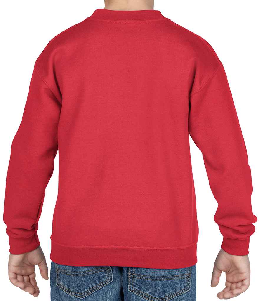 Gildan Kids Heavy Blend Drop Shoulder Sweatshirt in by Gildan — Custom branded clothing by Print Press, featuring premium embroidery produced in our specialist print lab in the UK.