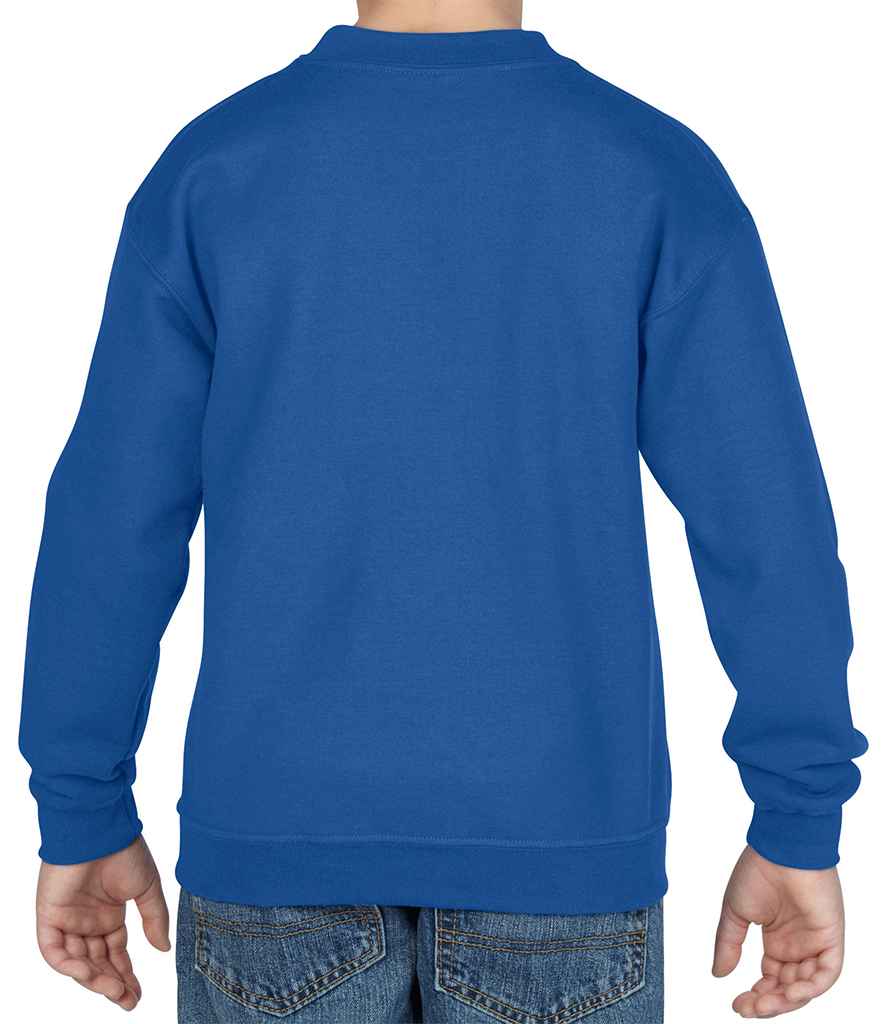 Gildan Kids Heavy Blend Drop Shoulder Sweatshirt in by Gildan — Custom branded clothing by Print Press, featuring premium embroidery produced in our specialist print lab in the UK.