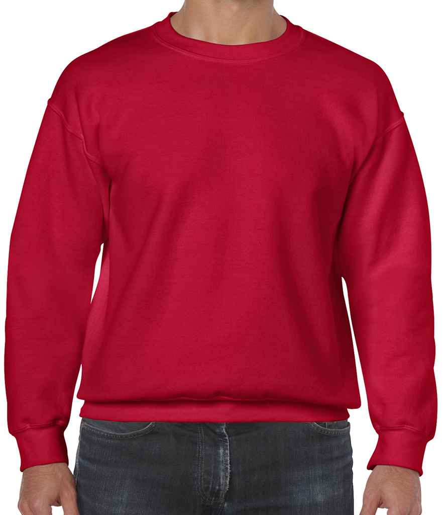 Gildan Heavy Blend Sweatshirt - (2nd Colours) in Cherry Red by Gildan — Custom branded clothing by Print Press, featuring premium embroidery produced in our specialist print lab in the UK.