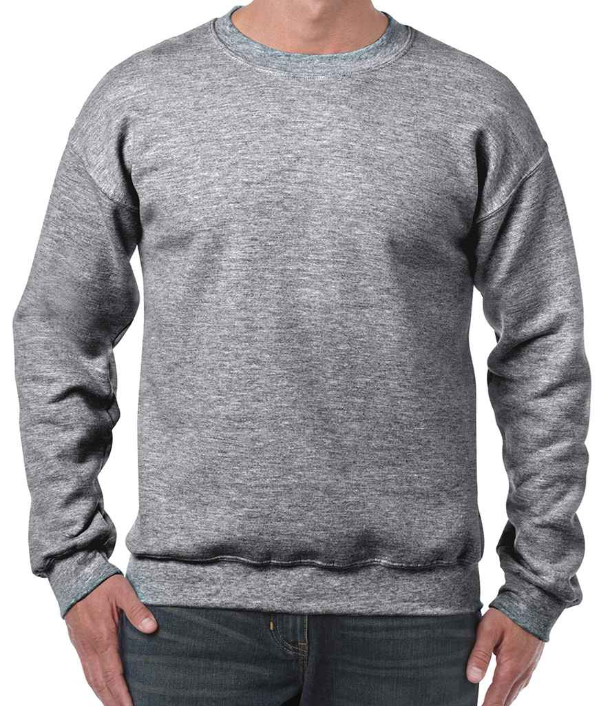 Gildan Heavy Blend Sweatshirt - (2nd Colours) in Graphite Heather by Gildan — Custom branded clothing by Print Press, featuring premium embroidery produced in our specialist print lab in the UK.