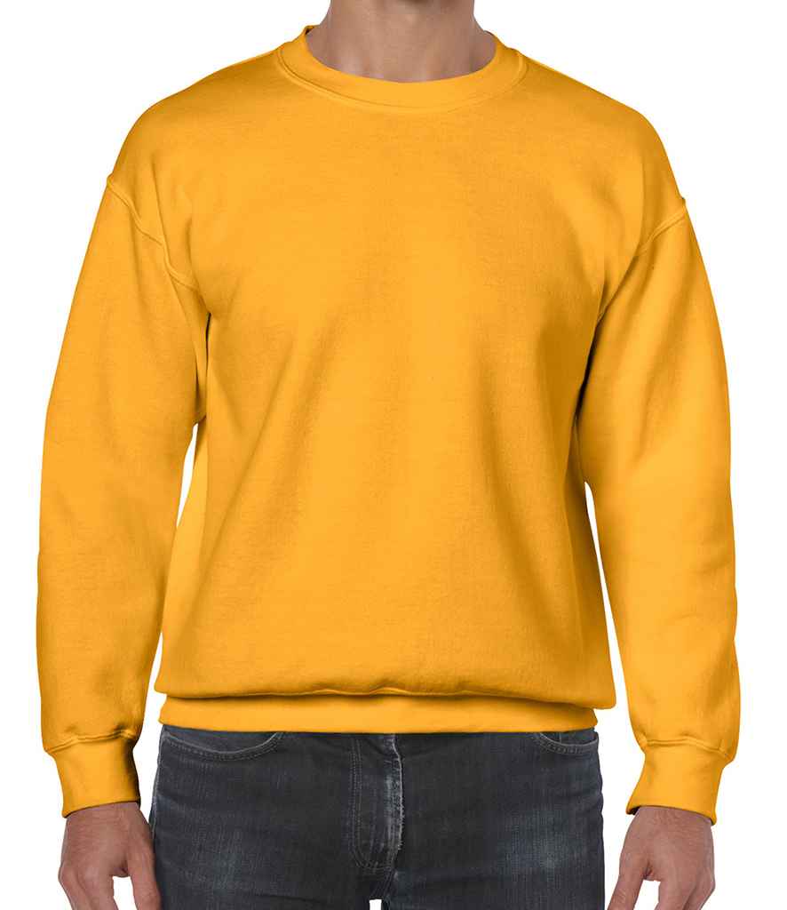 Gildan Heavy Blend Sweatshirt - (2nd Colours) in Gold by Gildan — Custom branded clothing by Print Press, featuring premium embroidery produced in our specialist print lab in the UK.