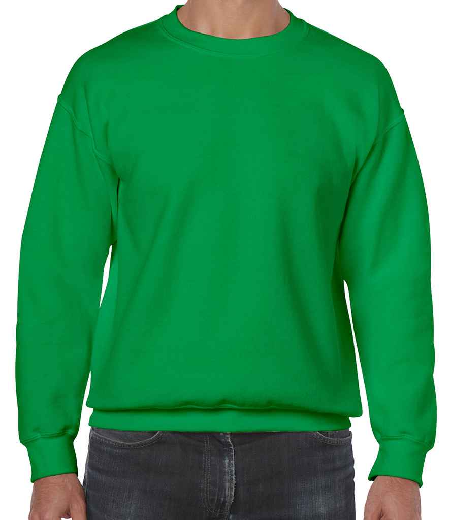 Gildan Heavy Blend Sweatshirt in Irish Green by Gildan — Custom branded clothing by Print Press, featuring premium embroidery produced in our specialist print lab in the UK.