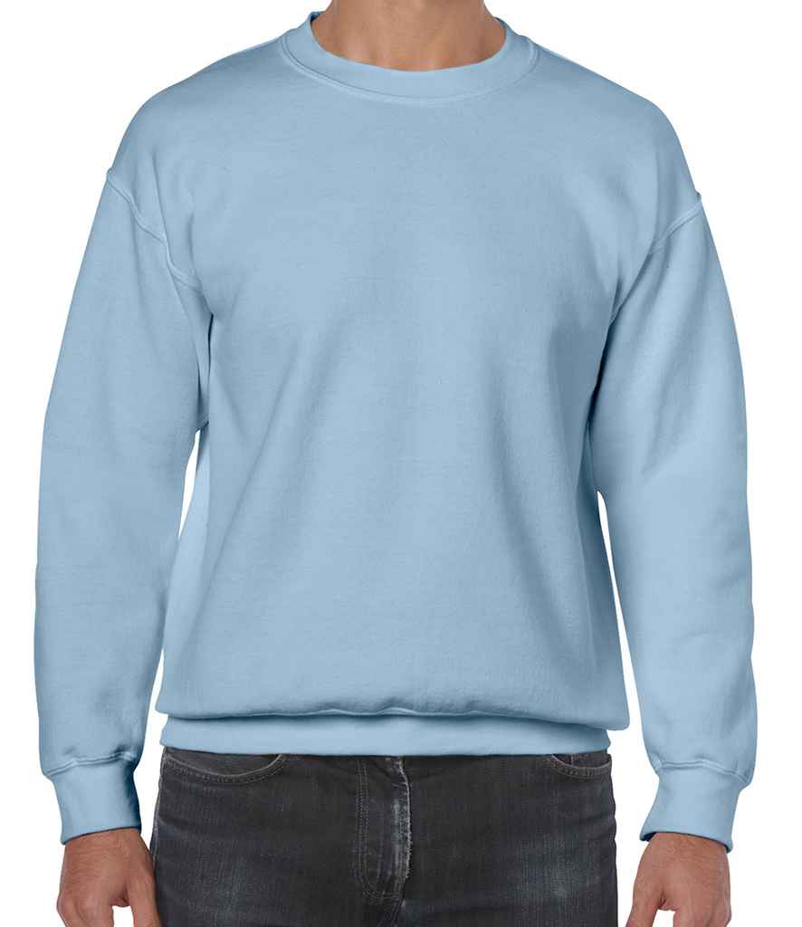 Gildan Heavy Blend Sweatshirt in Light Blue by Gildan — Custom branded clothing by Print Press, featuring premium embroidery produced in our specialist print lab in the UK.