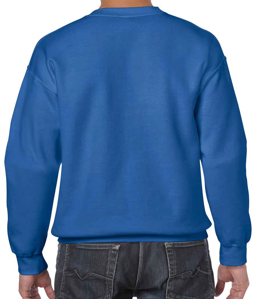 Gildan Heavy Blend Sweatshirt in by Gildan — Custom branded clothing by Print Press, featuring premium embroidery produced in our specialist print lab in the UK.