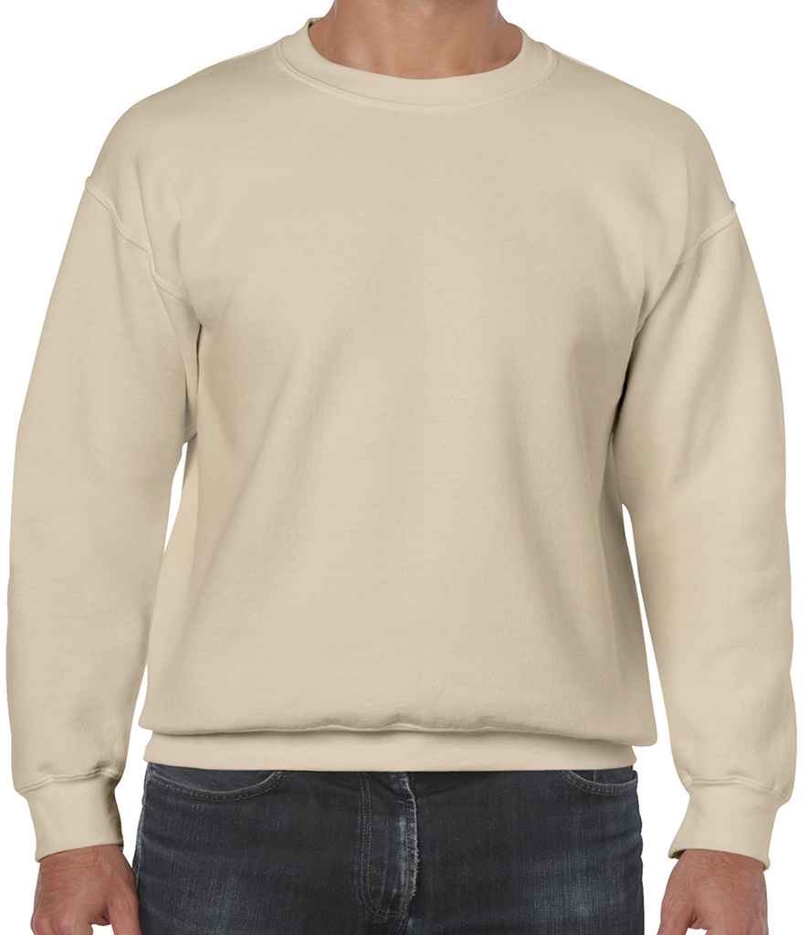Gildan Heavy Blend Sweatshirt in Sand by Gildan — Custom branded clothing by Print Press, featuring premium embroidery produced in our specialist print lab in the UK.