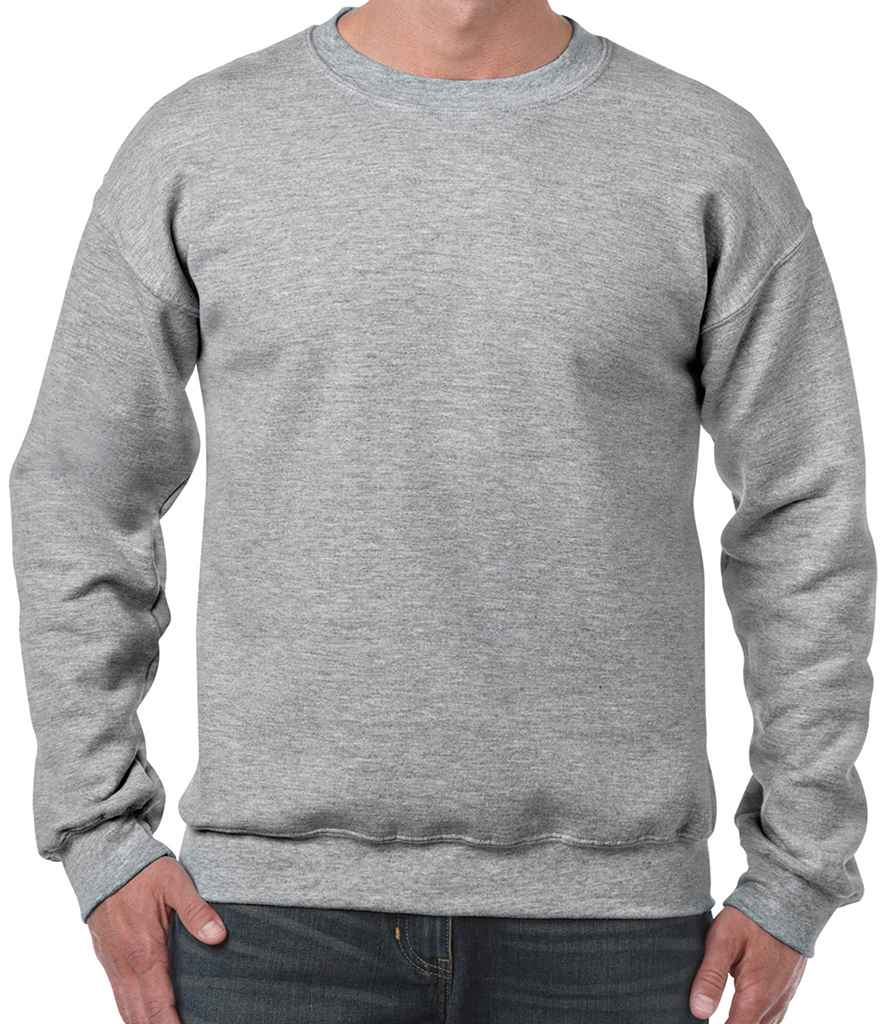 Gildan Heavy Blend Sweatshirt in Sport Grey by Gildan — Custom branded clothing by Print Press, featuring premium embroidery produced in our specialist print lab in the UK.