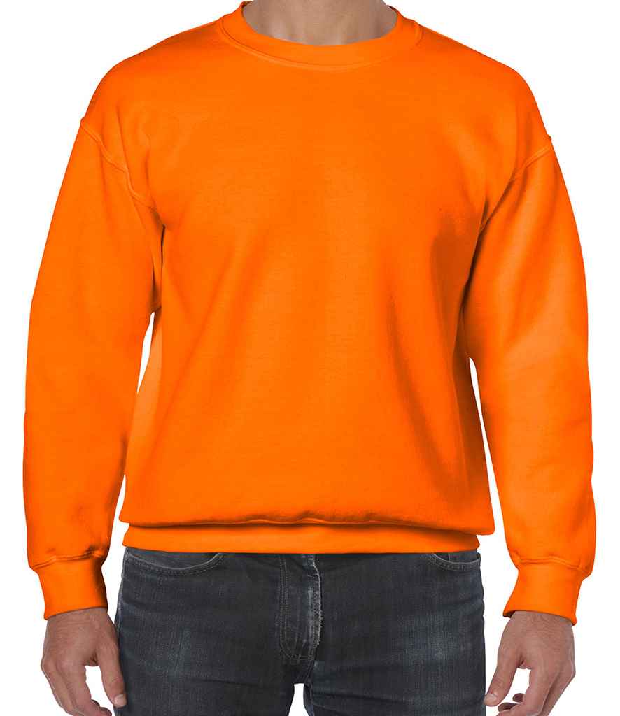 Gildan Heavy Blend Sweatshirt in S Orange by Gildan — Custom branded clothing by Print Press, featuring premium embroidery produced in our specialist print lab in the UK.