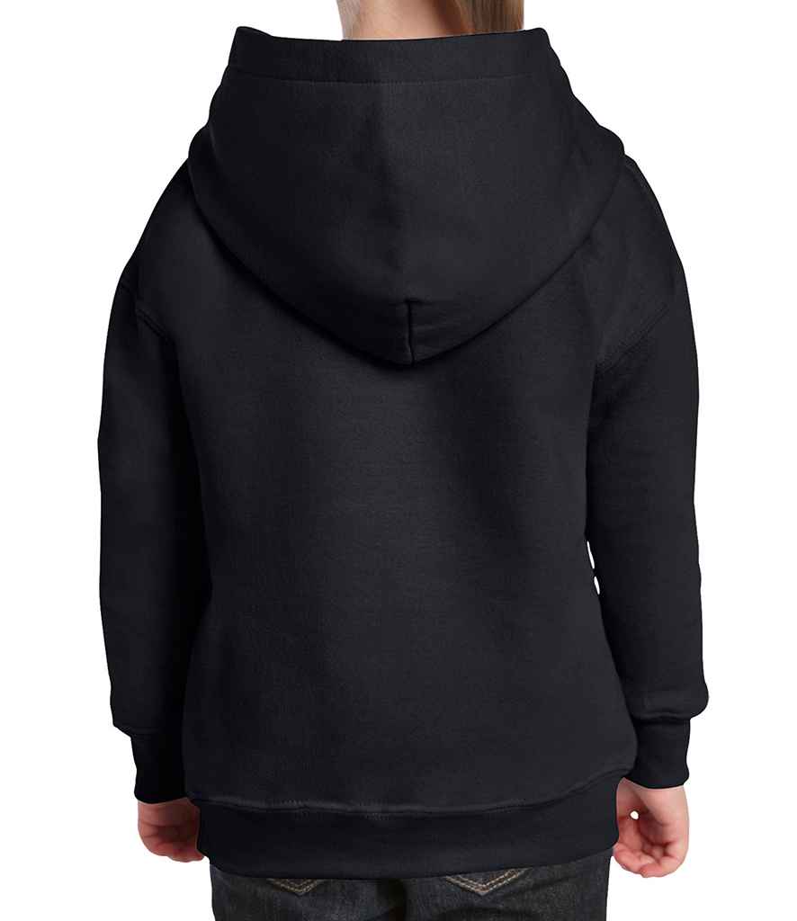 Gildan Kids Heavy Blend Hooded Sweatshirt in by Gildan — Custom branded clothing by Print Press, featuring premium embroidery produced in our specialist print lab in the UK.