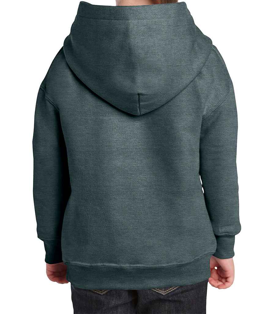Gildan Kids Heavy Blend Hooded Sweatshirt in by Gildan — Custom branded clothing by Print Press, featuring premium embroidery produced in our specialist print lab in the UK.