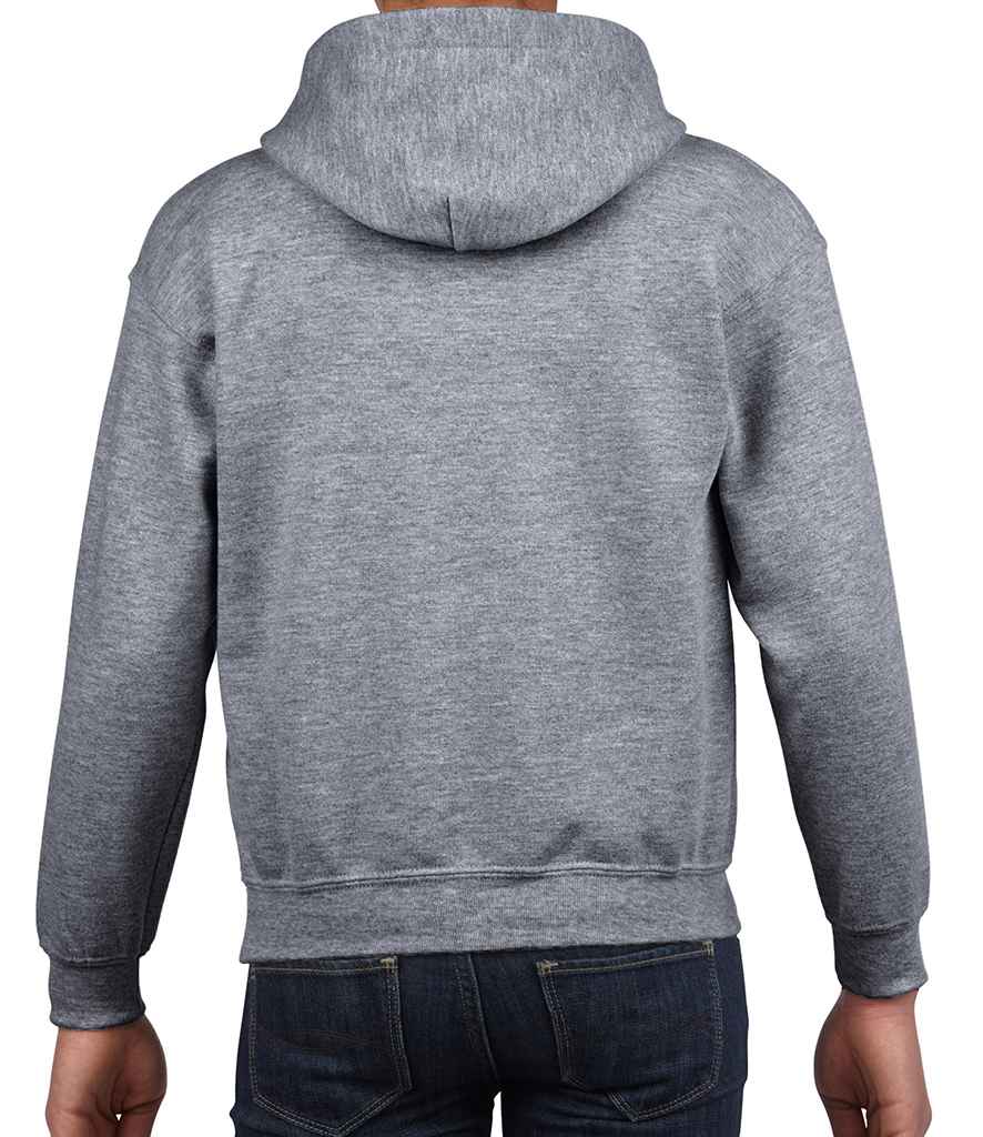 Gildan Kids Heavy Blend Hooded Sweatshirt in by Gildan — Custom branded clothing by Print Press, featuring premium embroidery produced in our specialist print lab in the UK.
