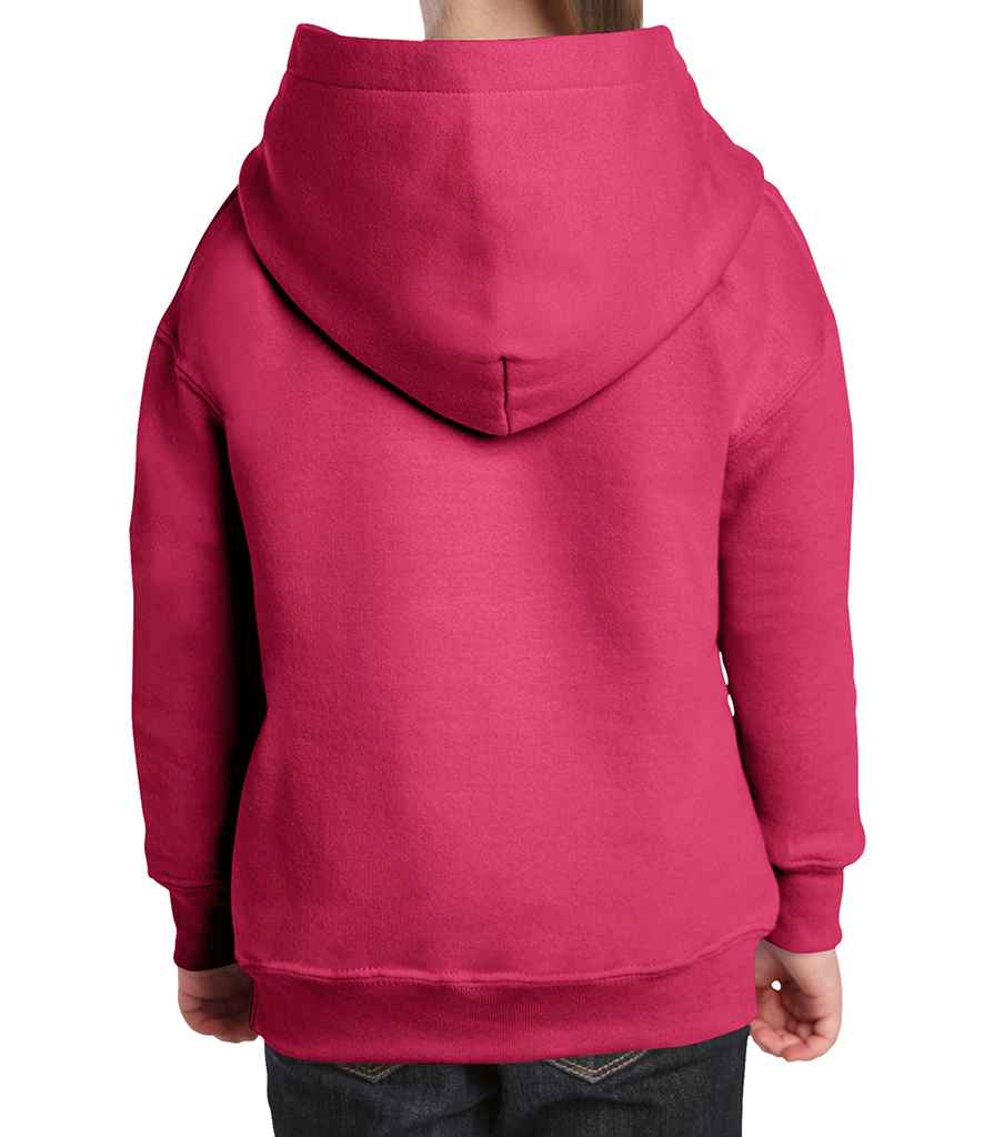Gildan Kids Heavy Blend Hooded Sweatshirt in by Gildan — Custom branded clothing by Print Press, featuring premium embroidery produced in our specialist print lab in the UK.