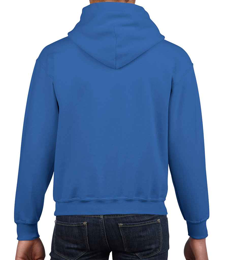 Gildan Kids Heavy Blend Hooded Sweatshirt in by Gildan — Custom branded clothing by Print Press, featuring premium embroidery produced in our specialist print lab in the UK.