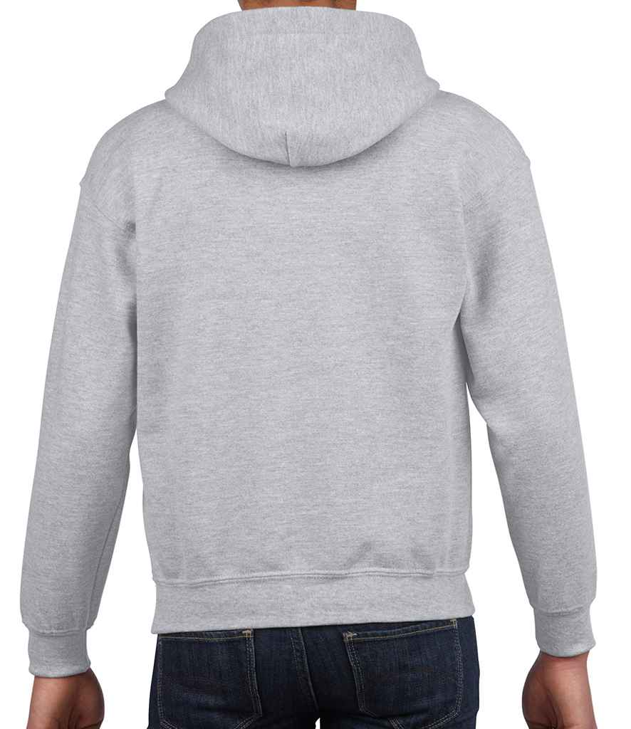 Gildan Kids Heavy Blend Hooded Sweatshirt in by Gildan — Custom branded clothing by Print Press, featuring premium embroidery produced in our specialist print lab in the UK.
