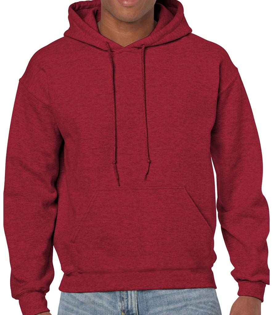 Gildan Heavy Blend Hooded Sweatshirt - (2nd Colours) in Antique Cherry Red by Gildan — Custom branded clothing by Print Press, featuring premium embroidery produced in our specialist print lab in the UK.