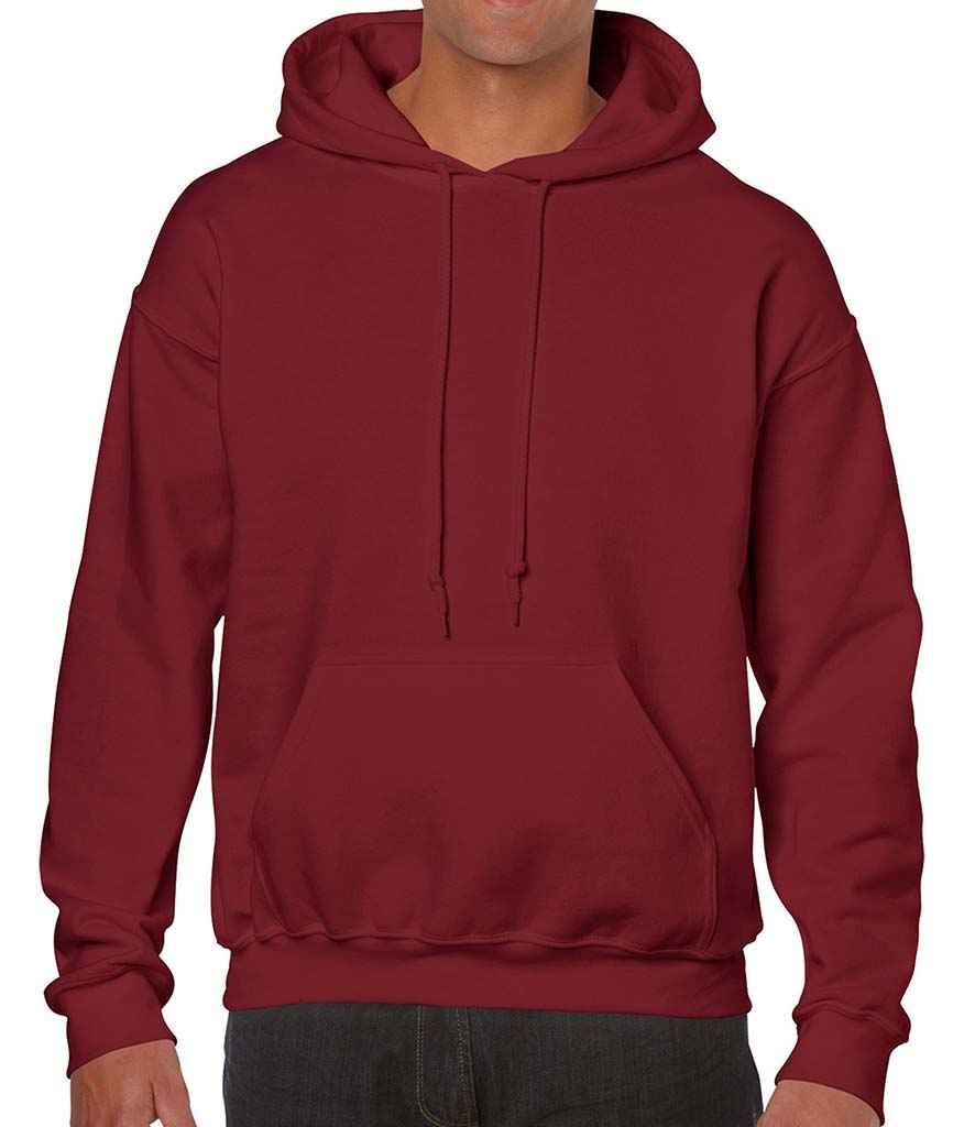 Gildan Heavy Blend Hooded Sweatshirt - (2nd Colours) in Garnet by Gildan — Custom branded clothing by Print Press, featuring premium embroidery produced in our specialist print lab in the UK.