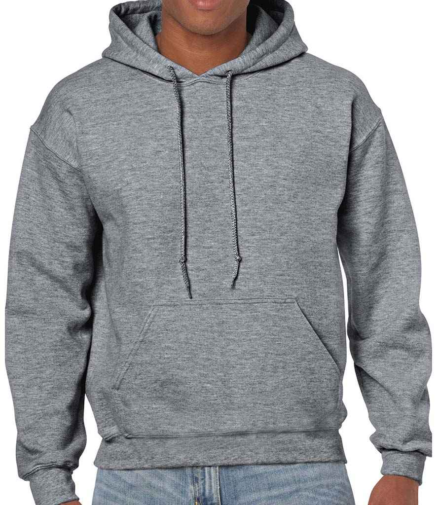 Gildan Heavy Blend Hooded Sweatshirt - (2nd Colours) in by Gildan — Custom branded clothing by Print Press, featuring premium embroidery produced in our specialist print lab in the UK.