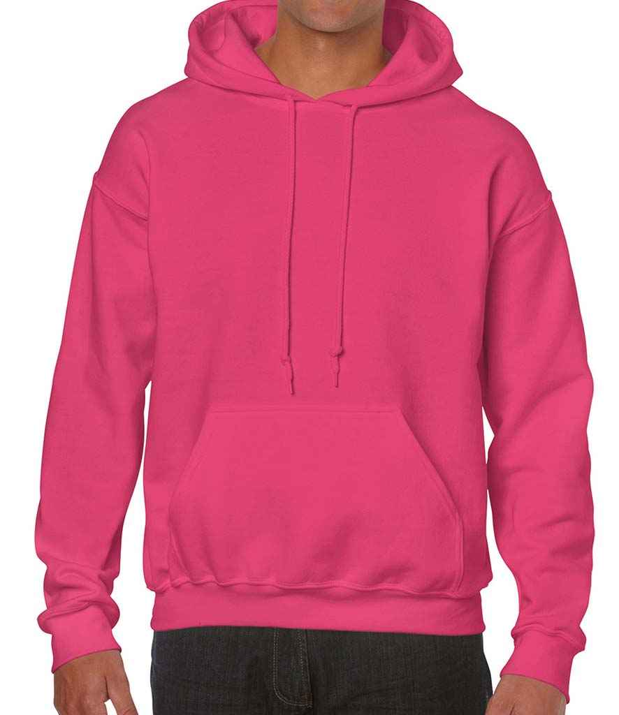 Gildan Heavy Blend Hooded Sweatshirt - (2nd Colours) in Heliconia by Gildan — Custom branded clothing by Print Press, featuring premium embroidery produced in our specialist print lab in the UK.