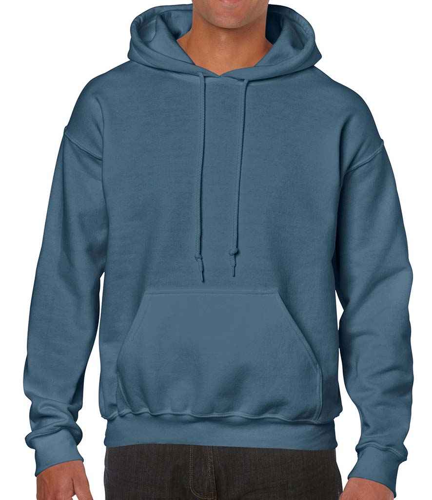 Gildan Heavy Blend Hooded Sweatshirt - (2nd Colours) in Indigo by Gildan — Custom branded clothing by Print Press, featuring premium embroidery produced in our specialist print lab in the UK.