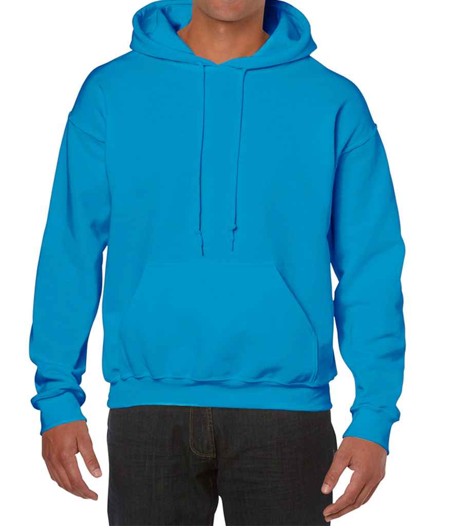Gildan Heavy Blend Hooded Sweatshirt in Sapphire Blue by Gildan — Custom branded clothing by Print Press, featuring premium embroidery produced in our specialist print lab in the UK.