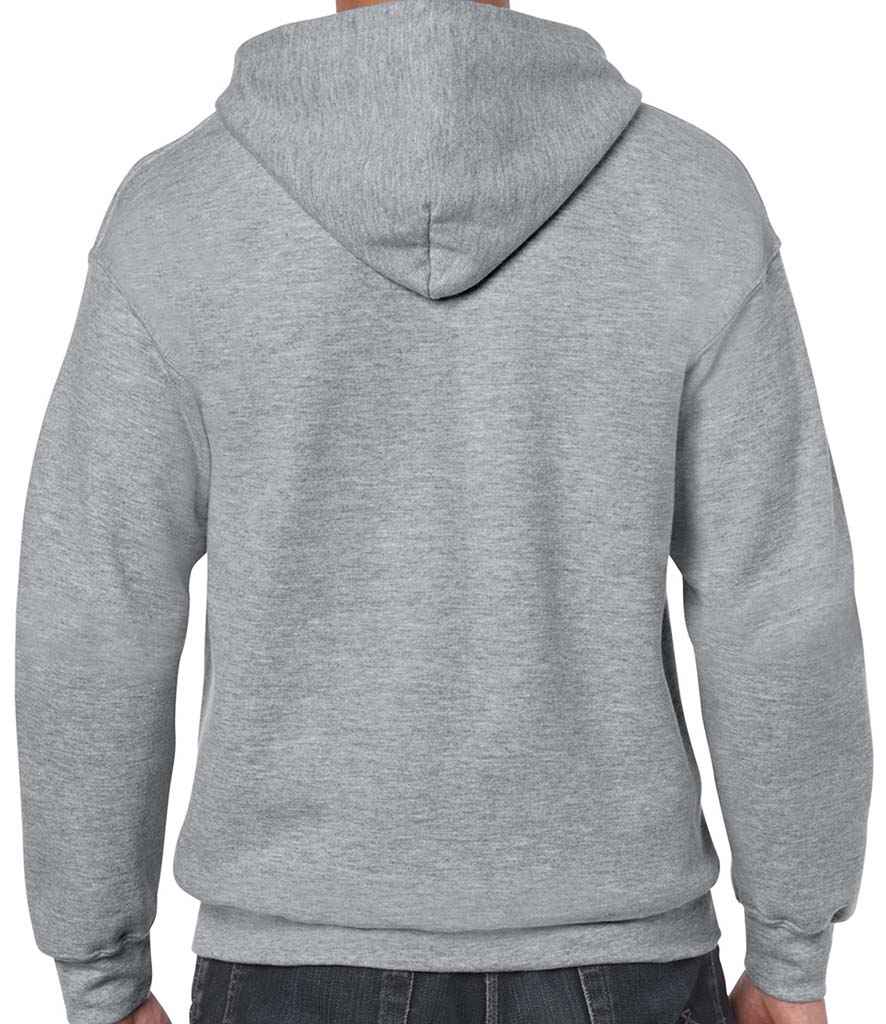 Gildan Heavy Blend Zip Hooded Sweatshirt in by Gildan — Custom branded clothing by Print Press, featuring premium embroidery produced in our specialist print lab in the UK.