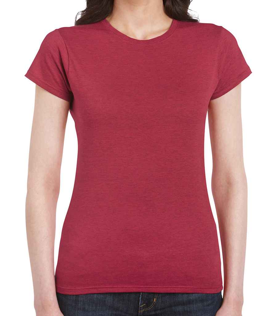 Gildan SoftStyle Ladies Fitted Ringspun T-Shirt in by Gildan — Custom branded clothing by Print Press, featuring premium embroidery produced in our specialist print lab in the UK.