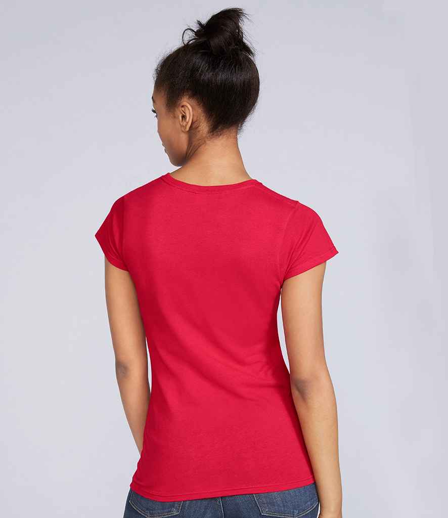 Gildan SoftStyle Ladies Fitted Ringspun T-Shirt in Antique Cherry Red by Gildan — Custom branded clothing by Print Press, featuring premium embroidery produced in our specialist print lab in the UK.