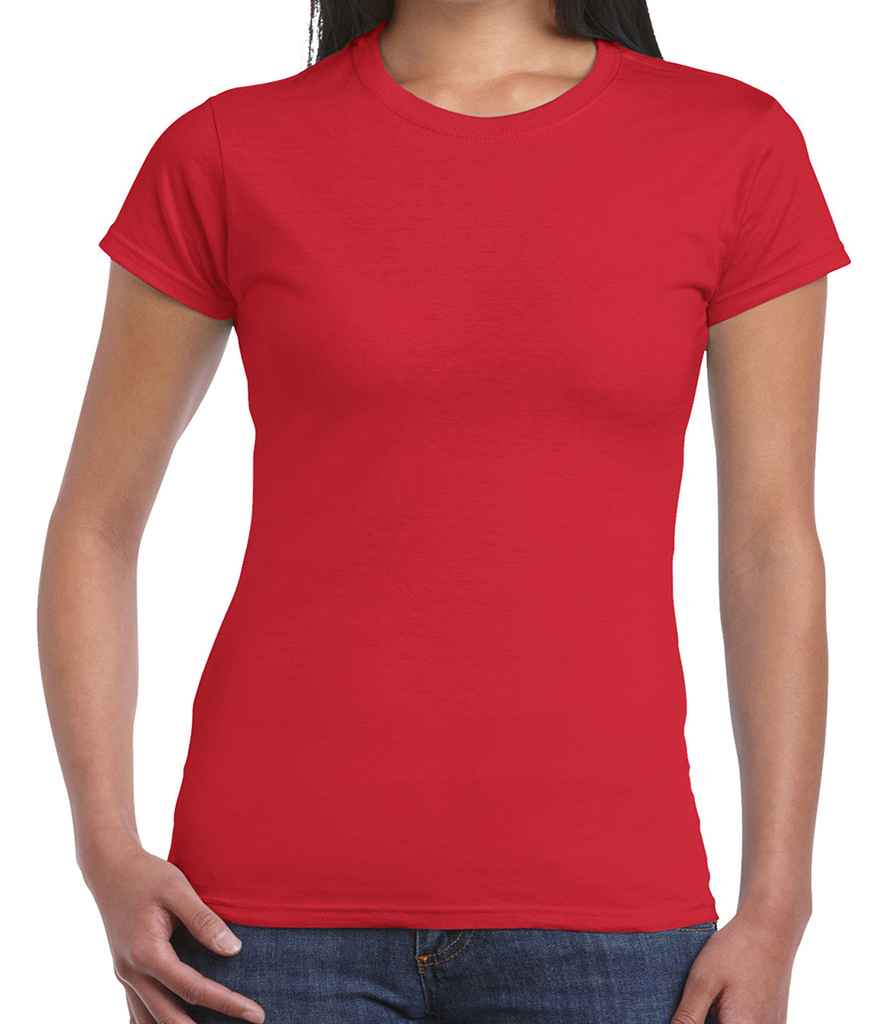 Gildan SoftStyle Ladies Fitted Ringspun T-Shirt in by Gildan — Custom branded clothing by Print Press, featuring premium embroidery produced in our specialist print lab in the UK.