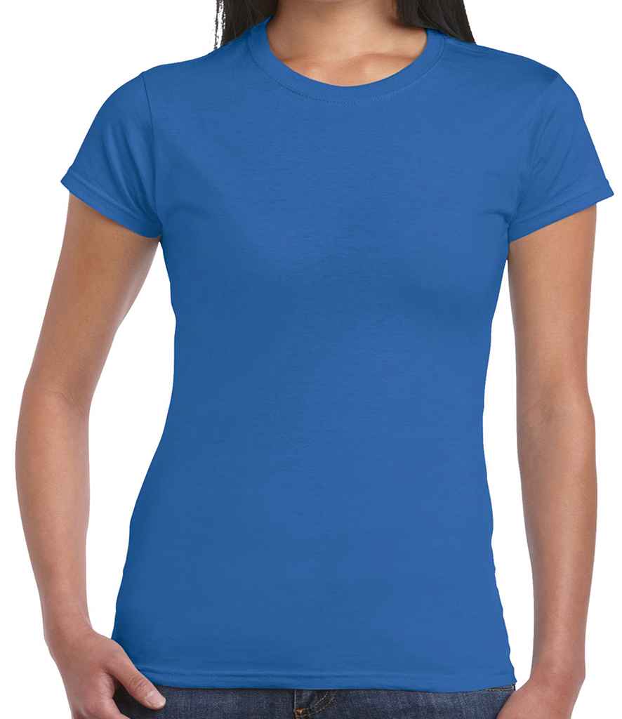 Gildan SoftStyle Ladies Fitted Ringspun T-Shirt in Royal Blue by Gildan — Custom branded clothing by Print Press, featuring premium embroidery produced in our specialist print lab in the UK.