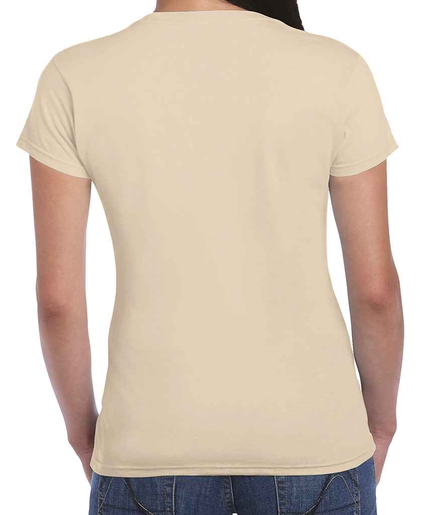 Gildan SoftStyle Ladies Fitted Ringspun T-Shirt in Sand by Gildan — Custom branded clothing by Print Press, featuring premium embroidery produced in our specialist print lab in the UK.