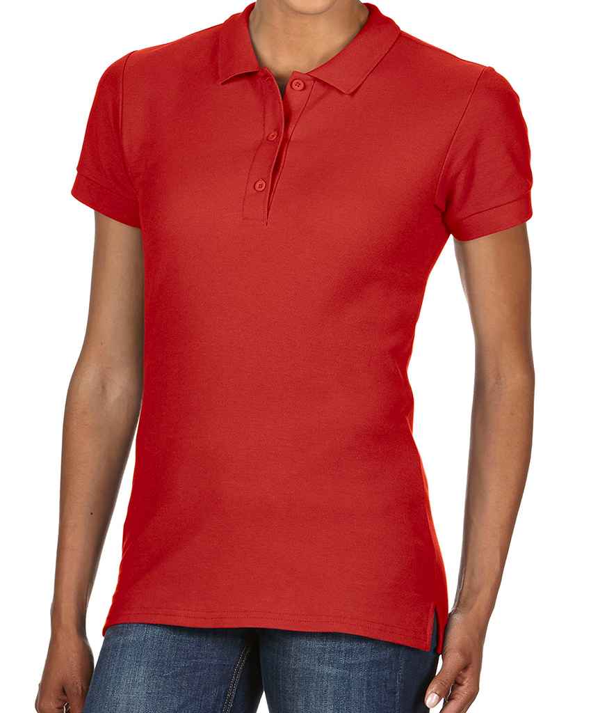 Gildan Ladies Premium Cotton Double Pique Polo Shirt in by Gildan — Custom branded clothing by Print Press, featuring premium embroidery produced in our specialist print lab in the UK.